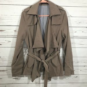 Potter’s Pot Lightweight Suede Feel Belted Jacket